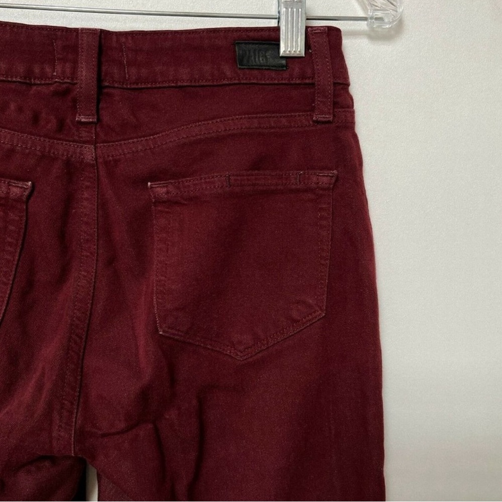 Paige Verdugo Ankle Skinny Jeans Deep Syrah Stretch Denim Low Rise Women Size 27 - Picture 5 of 7